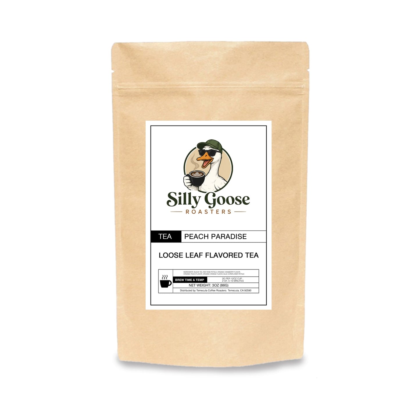 Peach Paradise Herbal Fruit Tea Loose Leaf – Silly Goose Roasters